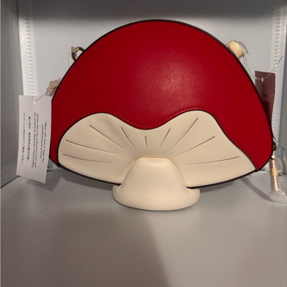 NWT Kate Spade Red & White "Take A Hike" 3D Mushroom Crossbody - Picture 2 of 5